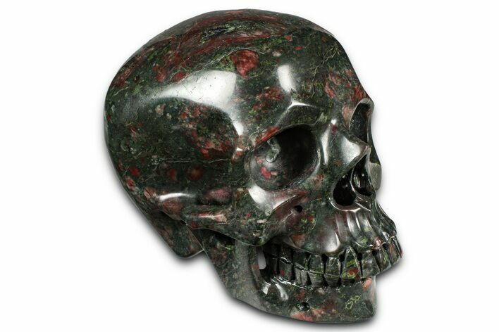 Polished Dragon's Blood Jasper Skull - South Africa #382196